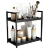 2 Tier Under Sink Organizer Sliding Cabinet Basket Organizer Storage Rack with Hooks Hanging Cup Bathroom Kitchen Organizer New 5