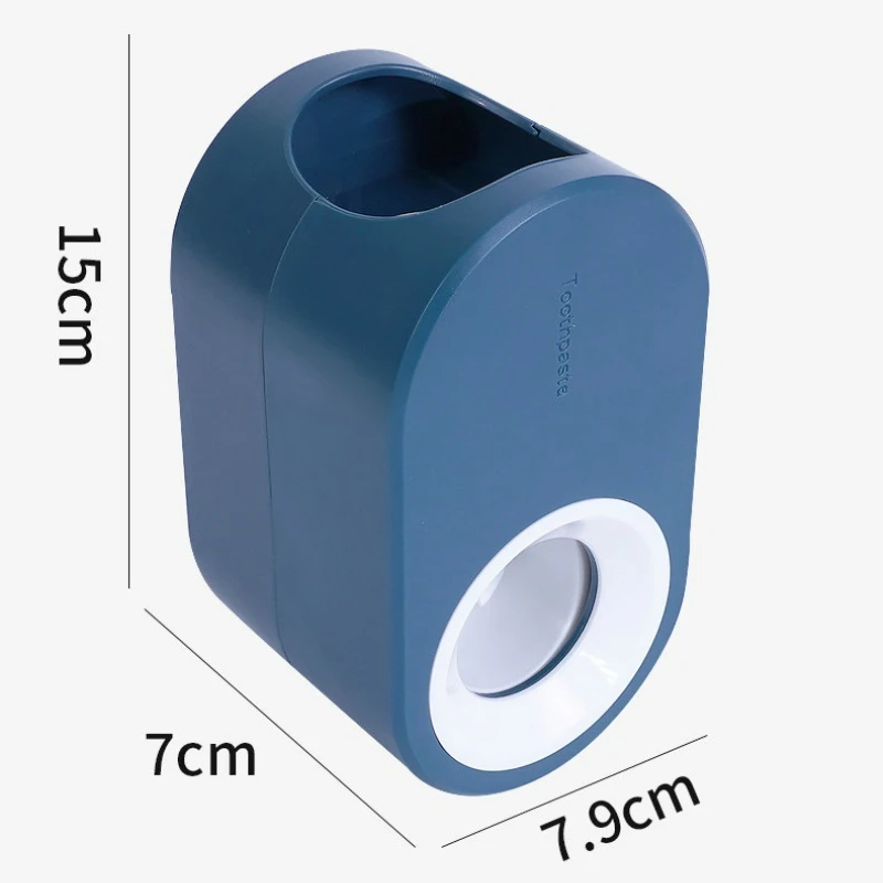 Adhesive automatic toothpaste squeezer set, wall-mounted toothpaste holder, toothbrush rack, wall suction squeezer