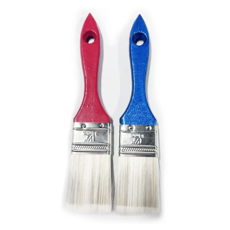 

Convenient 2 Pack Paint Brushes Essential Brushes Comfortable Grip Brushes Lightweight Brushes Durable for Neat Edges