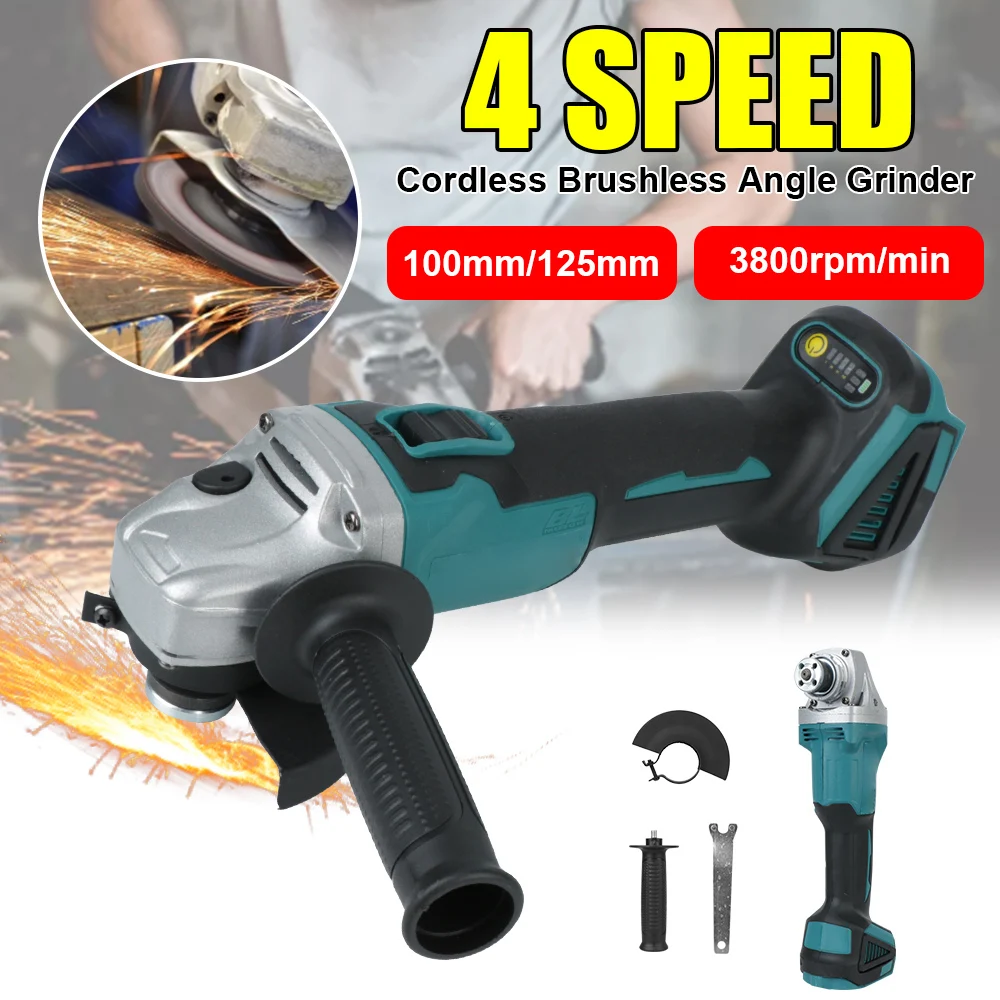 DIY Cutting Grinder Machine for 18V Battery Power Tool 100mm 125mm Brushless Cordless Angle Grinder Hand Tool 2