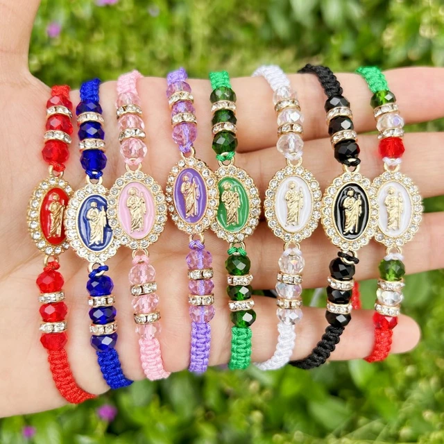 Mexican Braclets Virgin Mary San Judas Tadeo Bracelet For Women