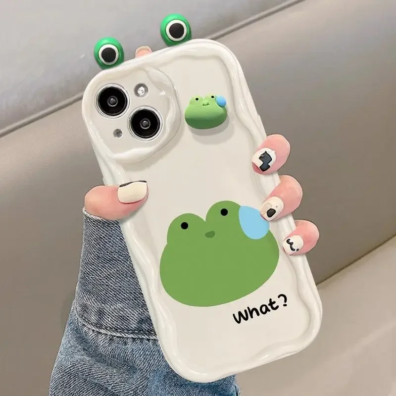 3D Frog Rabbit Bear Decorative Phone Case Cover
