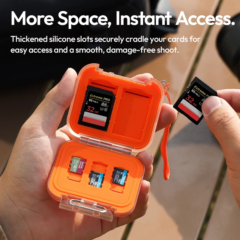 Ulanzi CC01 Mini Memory Card Case for SD TF CFA Cards Protable with Silicone Insert