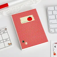 1 Korean Tomato Grid High Appearance Level Blank Notebook Minority Office Learning Ledger Diary School Supplies Planner Book 1