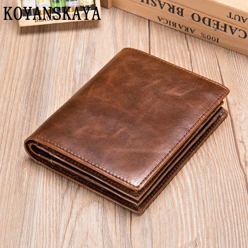 

Wallet,RFID Anti Theft Leather Men's Wallet,Coin Purse,Keypack，Card Package,Head Layer Cowhide Multiple Card Positions