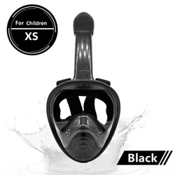Enhanced Underwater Anti-Fog Full Face Snorkeling Mask (Black XS Children)