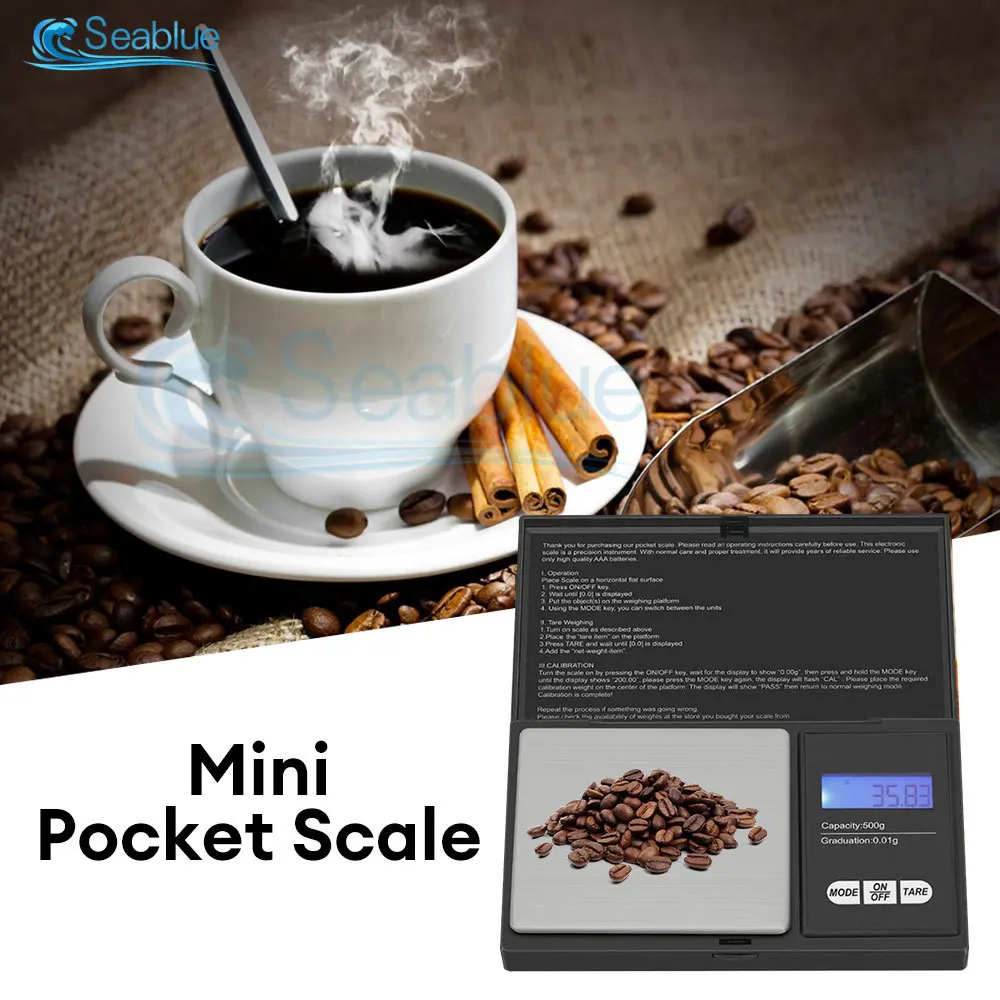 Insten Mini Digital Pocket Scale in Grams & Ounces - Portable &  Multifunction for Food, Jewelry - 0.01g Precise with 500g Capacity