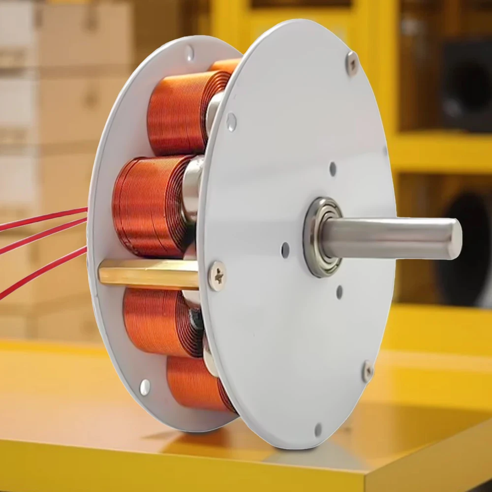 미니 디스크 철심 발전기 강력한 자기 저속 다극 3상 50W 24V AC 발전기 1..
