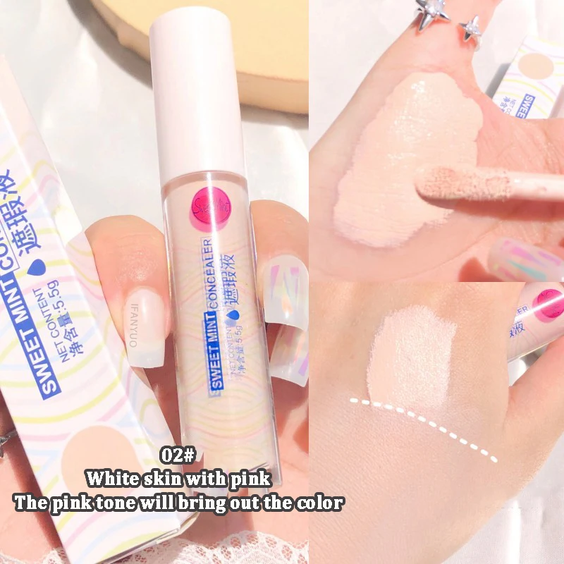 Pink Yellow Tone Concealer Corrector High Coverage Anti Dark Circle Acne Liquid Foundation Brighten Face Makeup Base Cosmetic face concealer palette color concealer concealer cream foundation concealer face concealer face foundation face concealer pen