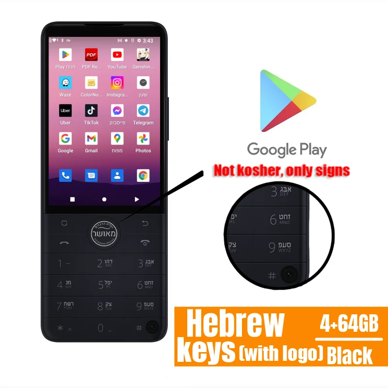Qin f22 pro 本体セット New Qin F22 Pro Smart Touch ScreenPhone Wifi 5G+3.5 Inch 4GB