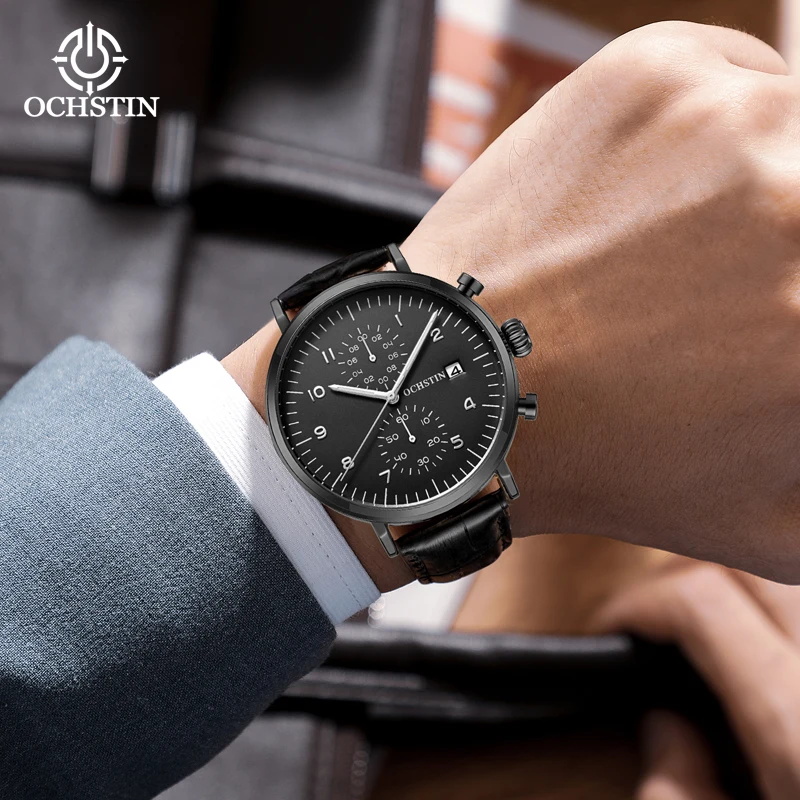 Ochstinprominente business high-end new fashion watches multi-functional quartz movement waterproof men's quartz watch