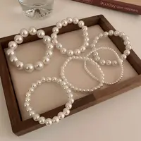 French Retro Simple Pearl Elastic Bracelet Fashion Everyday Versatile Temperament Women's Handwear 1