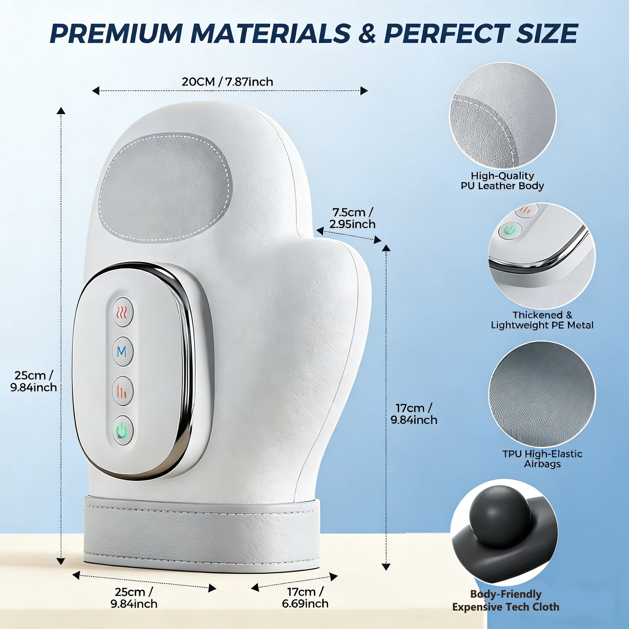 Hand Massager with Airbag Compression Finger Wrist Palm Massage Machine Vibration Glove for Hand Muscle Relax Gift for Men Women