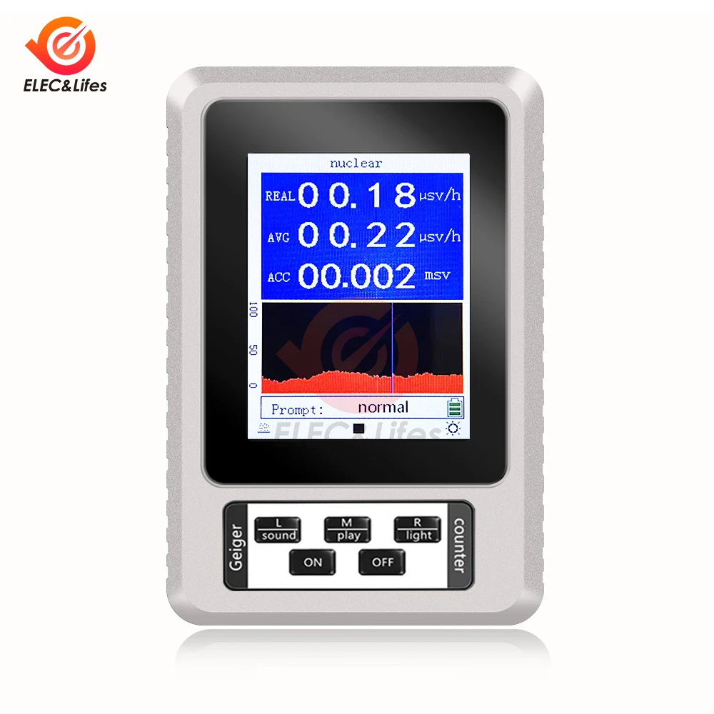 1Pcs Portable Geiger Counter Nuclear Radiation Detector Personal Dosimeter Marble Tester X-Ray Radiation Dosimeter XR-1