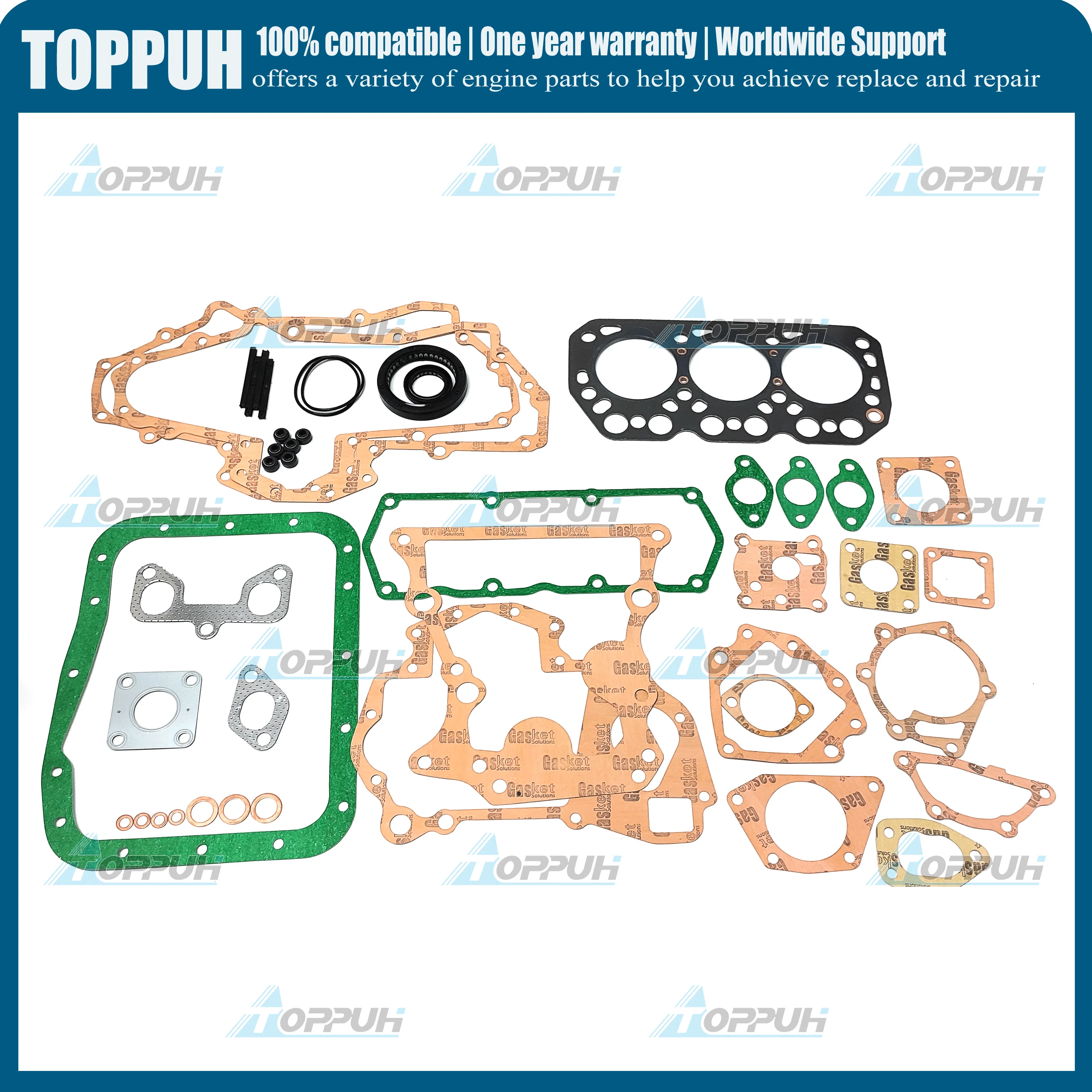Kit Guarnizioni Motore K3M Per Trattori Mitsubishi Mt300 Mt301D Mm408438