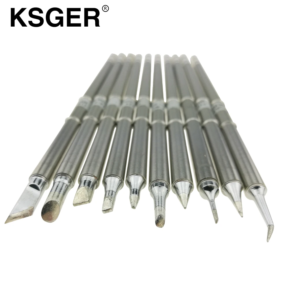 KSGER T12 Silver Soldering Iron Tips Soldering Station Handle Welding Replace T12-B BC2 K C1 C4 D08 D24 D4 I JL02 Soldering Iron 4
