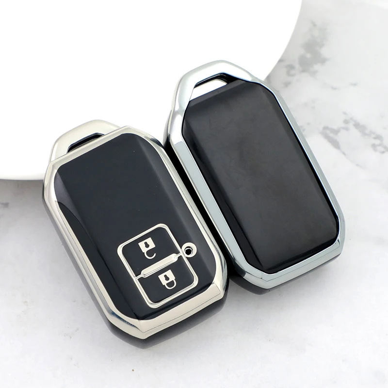 2 Buttons Soft TPU Car Remote Key Case Cover Shell For Suzuki Ertiga Swift Wagon R Holder Keyless Fob Protector Accessories