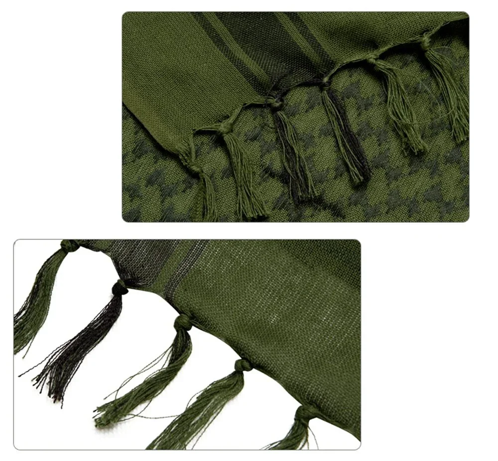Description Picture 4 of itemKeffiyeh Tactical Desert Scarf Wrap Shemagh Head Neck Arab Scarf Keffiyeh Scarf Wrap for Men And Women