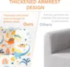 Cloud-Like Comfy Printed Kids Sofa Toddler Reading Chair with Washable Cover Carrying Handle 6
