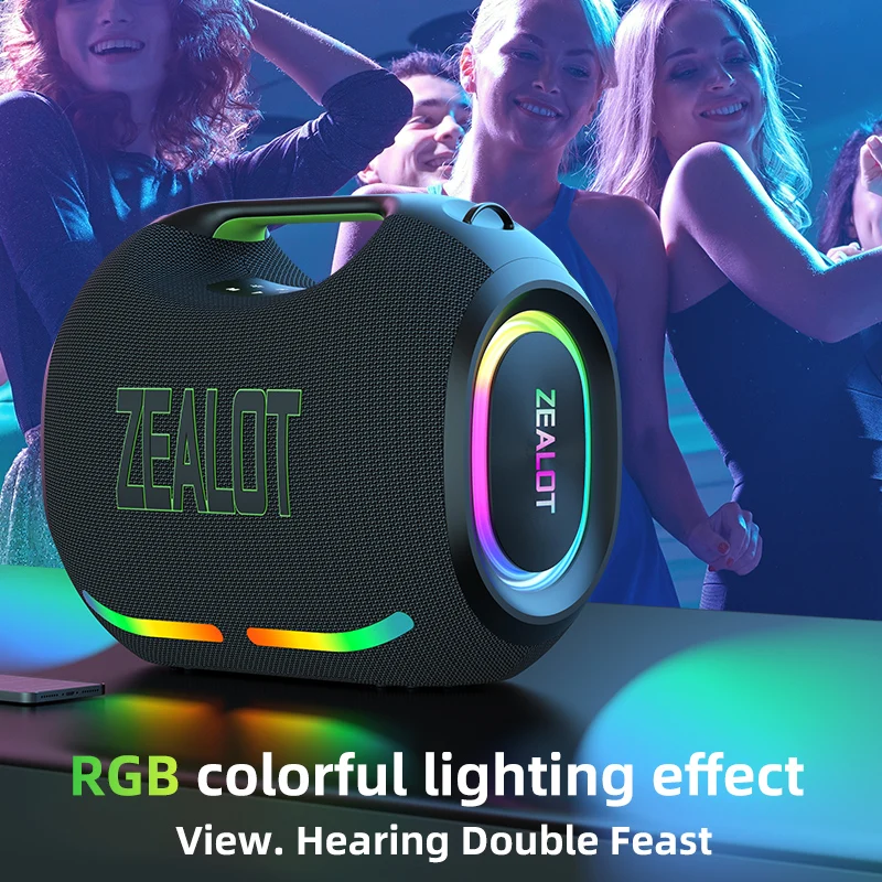 ZEALOT ZE21 250W Wireless Speaker, Outdoor Portable, 48000mAh Long