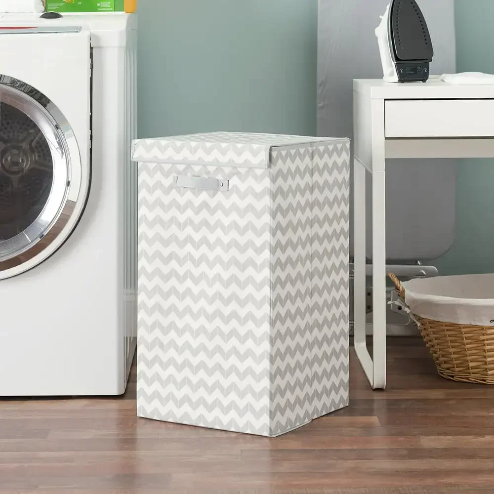 

g Chevron Laundry Hamper,Grey Home Organizer Clothes Organizer g Items