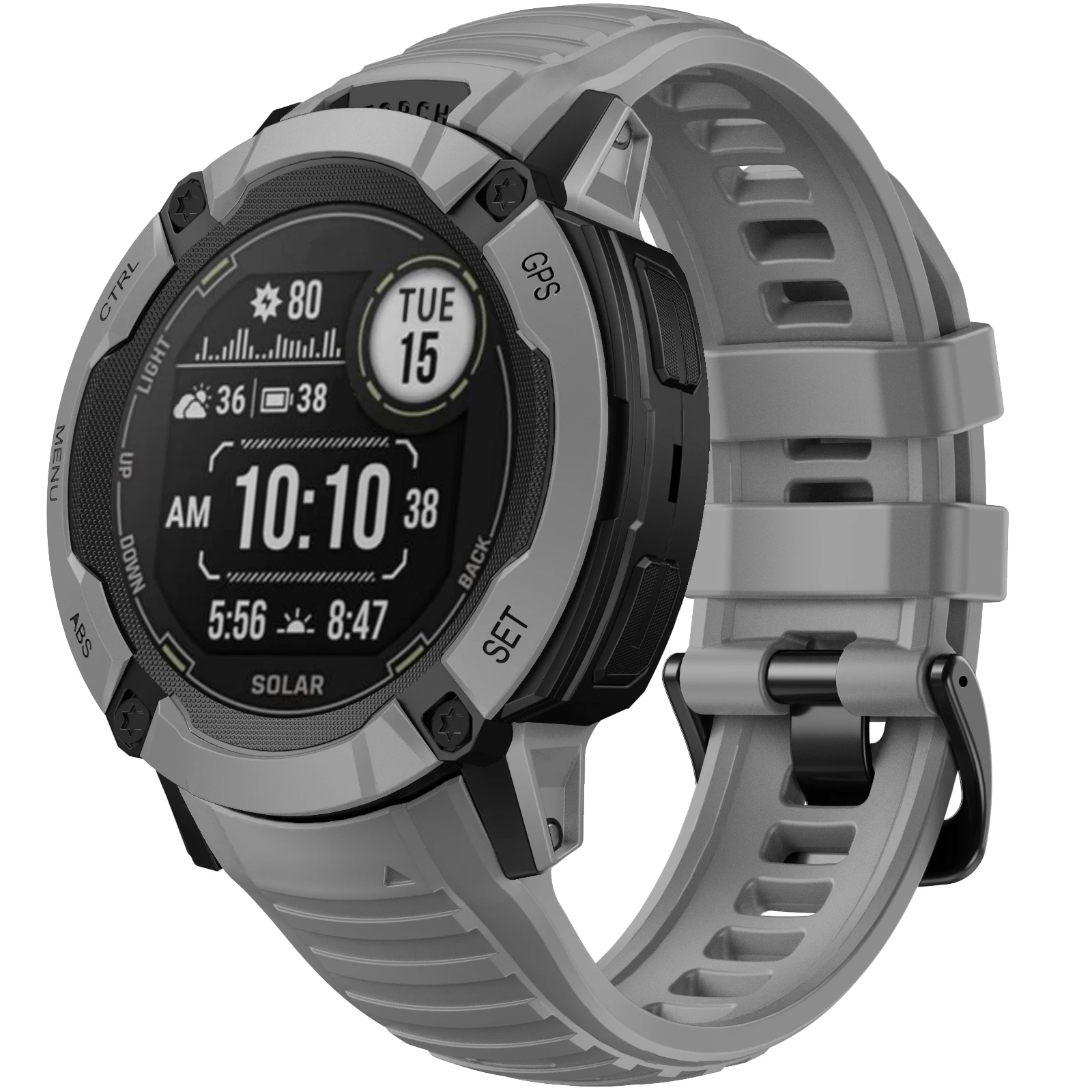 ANBEST 26 mm Armband für Garmin Instinct 2X Solar-Silikonband für Instinct 2X Solar Tactical Edition Ersatzarmband – Detail 5
