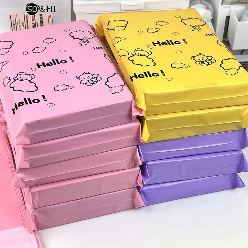 10Pcs  Courier Bag Envelope Packaging Delivery Bag Waterproof Self Adhesive Seal Pouch Mailing Bags Plastic Transport Bag