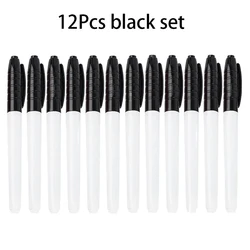 12 Vibrant Ultra Fine Tip Dry Erase Markers for School, Office, and Planning (12 pcs black)