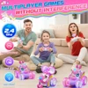 Unicorn Remote Control Car for Girls, RC Stunt Car with Cute Lights, 360° Rotating Double-Sided 4WD, Birthday Gift for Kids 4