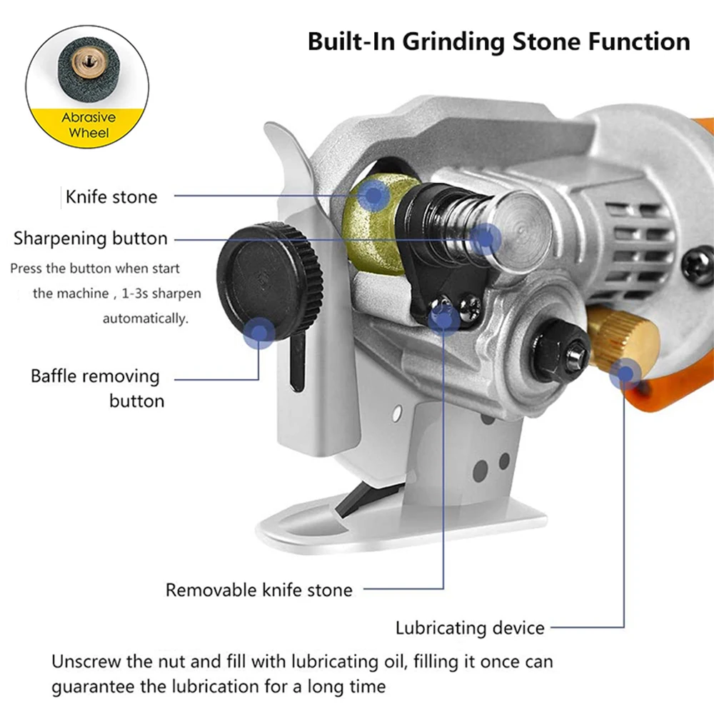 Taglierina Elettrica Per Tessuti A Batteria DC-70 - Lama 70mm, Taglio Fino A 25mm, Per Stoffa, Moquette E Pelle - Foto 4