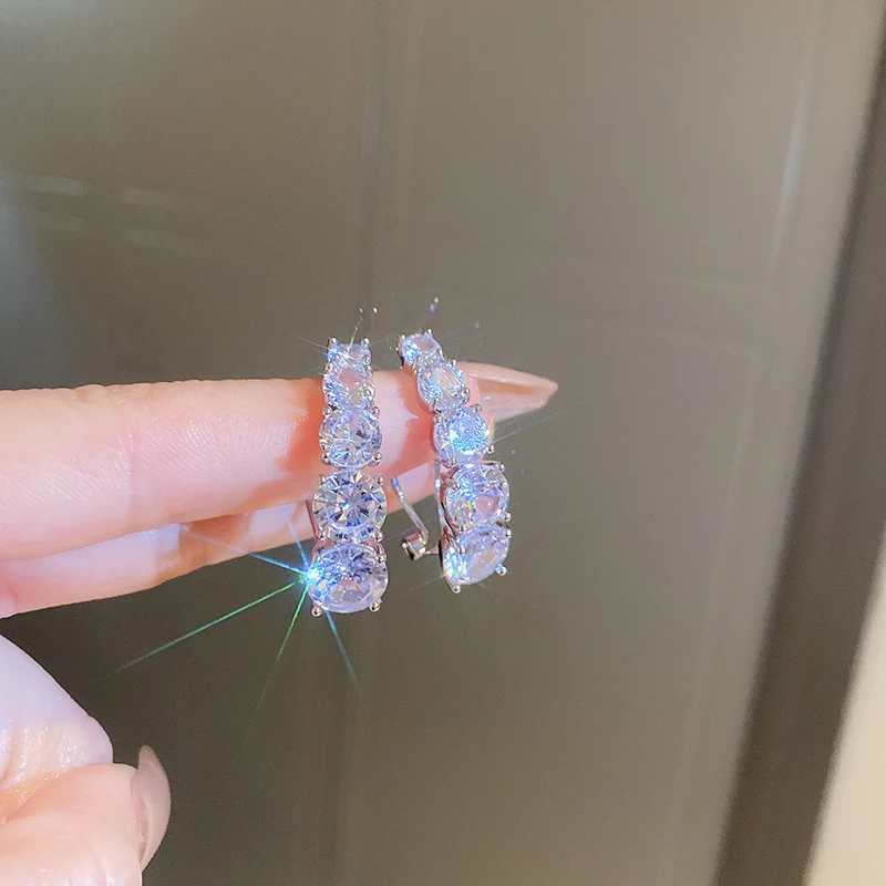 كريستال الزركون استرخى أقراط للنساء مزاجه رائعة قو...