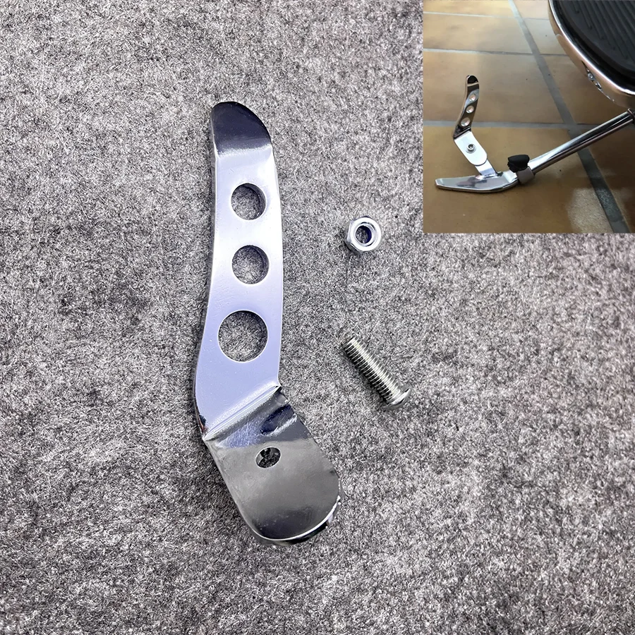 ChromeMotorcycleKickstandStandExtensionFootPedalSupportFor