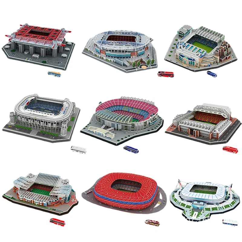 Creative DIY 3D Paper Football Field Stadium Ornament - Unique Home and Desk Decoration Gift