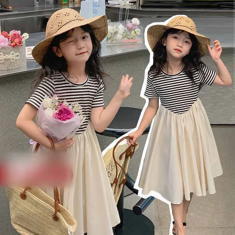 

Josaywin Summer Dress for Girl Baby Casual Dress Girl Striped Princess Birthday Party Vestidos Costume Girls Beach Dresses Girls