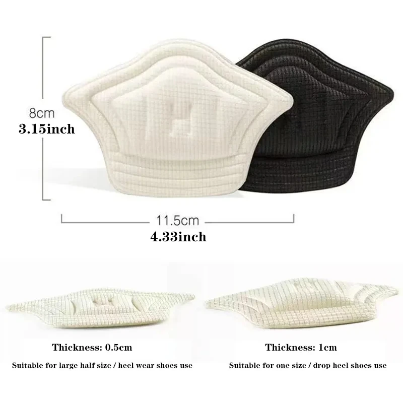 Shoe Pads Anti Wear Heel Insoles Patch Unisex Cushion Pads Feet Care Protector Adhesive Back Sticker Shoe Insert Insole shoe insoles shoe heel pads shoe protector