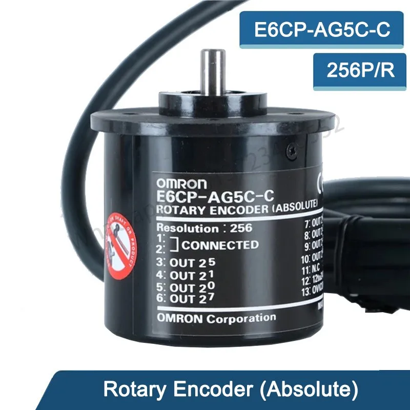 

E6CP-AG5C-C 256P/R Gray Code output Absolute Rotary Encoder photoelectric counter motor controller angle Rotary Encoder OMR-ON