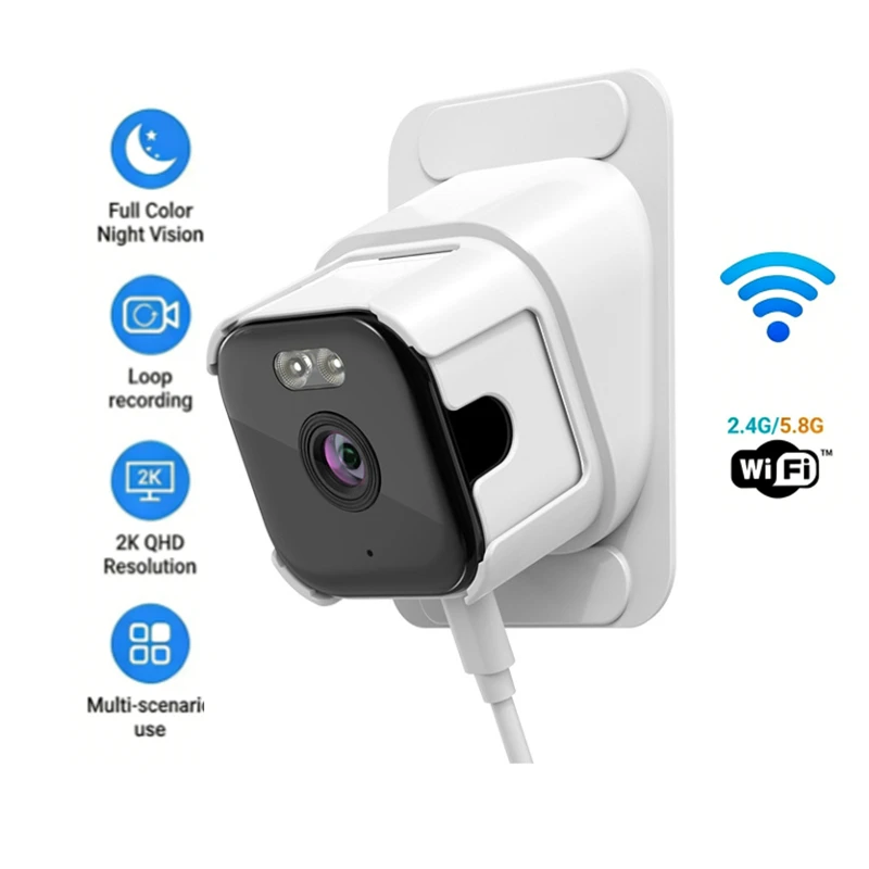 Mini Window Camera Replaces Outdoor Cameras 2.4/5GHz WiFi Camera 3MP Resolution Full-Color Night Vision Through Window Camera 1