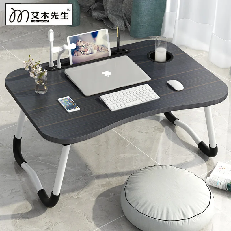 Modern, simple, lifting, folding table, portable notebook computer table, dormitory bed, study desk, bed, desk