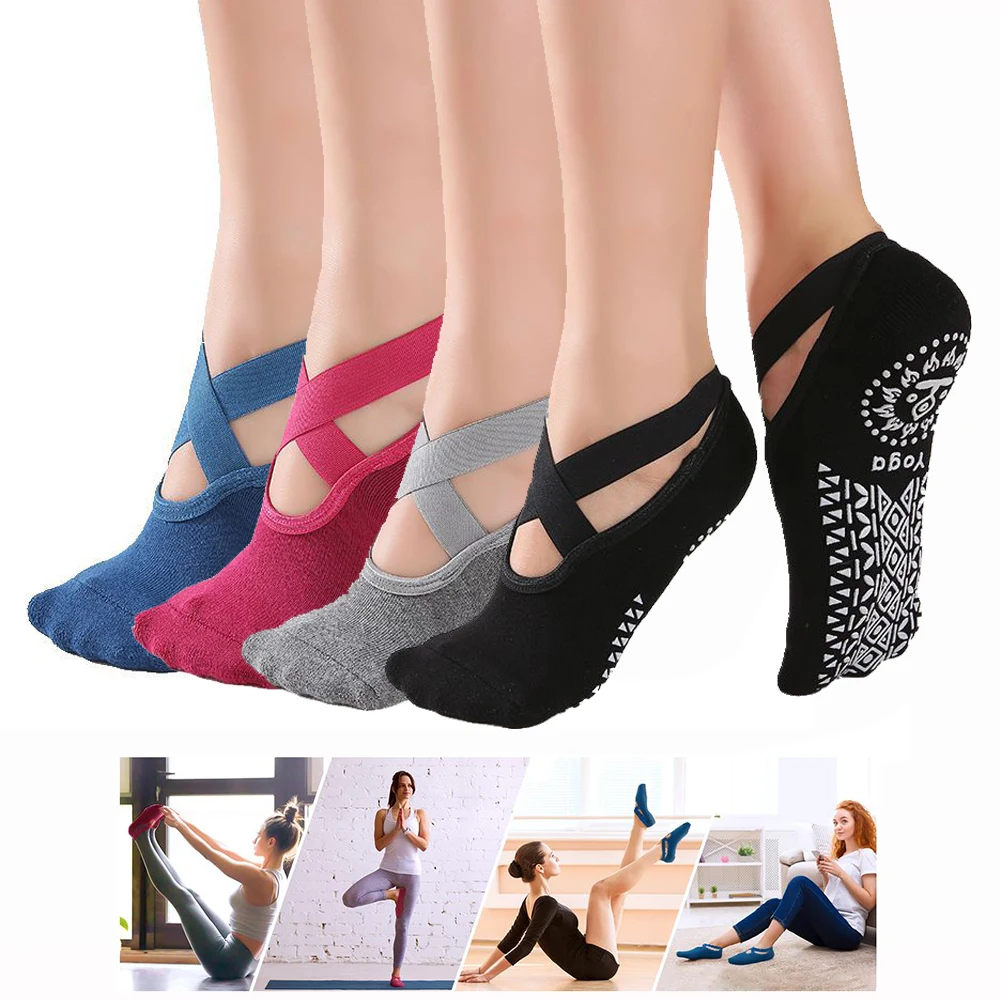 

Non-Slip Yoga Socks Dancing Socks for Women with Grips Girl Sports Stocking for Pilates Fitness Anti-Skid Ballet Socks