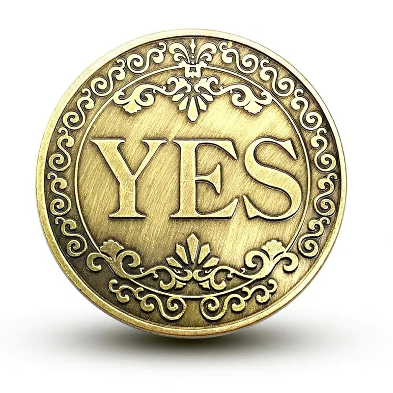 Yes No Coin 4 CM Lucky Guess Game Fidget Toys For Anxiety Autism Antistress Adulti Children Brinquedos Para Al&iacute;vio Do Estresse