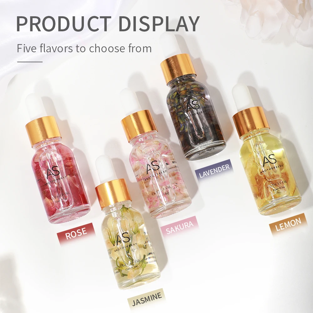 15ML Dried Flower Nail Care Oil Nourish Restore Damaged Nails Vitamin Soften Moisturizes Strength nail care oil