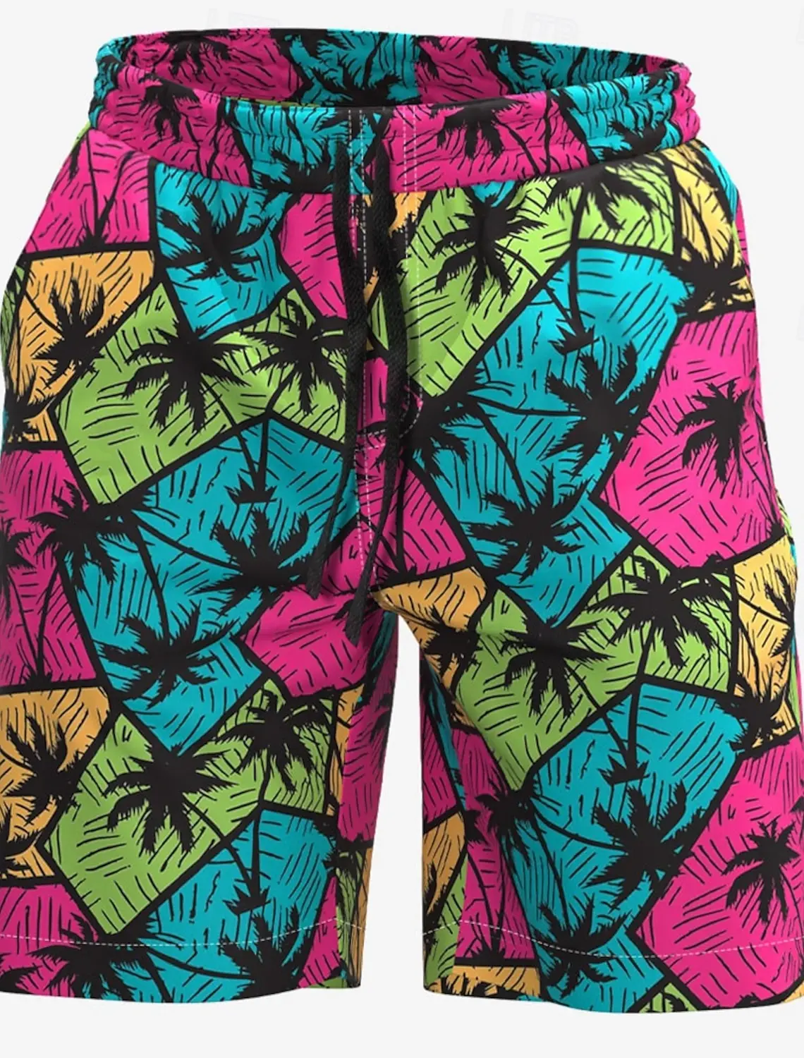 Men's Palm Leaf Tropical Plants Shorts Swimming Trunks Board Shorts Fashion Streetwear Pocket Drawstring Shorts Men's Underwear 5