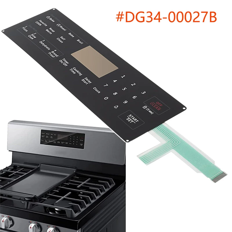 

DG34-00027B Membrane Switch Touchpad Fits for Samsung Rang Sove Oven Replacement for DG34-00027A PS11735749 AP5986689