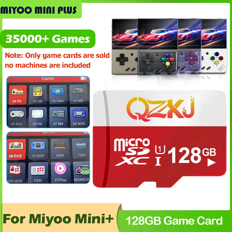 

MIYOO MINI V2 Handheld Game Console Game Card 64G Built-In 12000+ Classic Games 128G Built-In 23000+ Classic Games Plug And Play