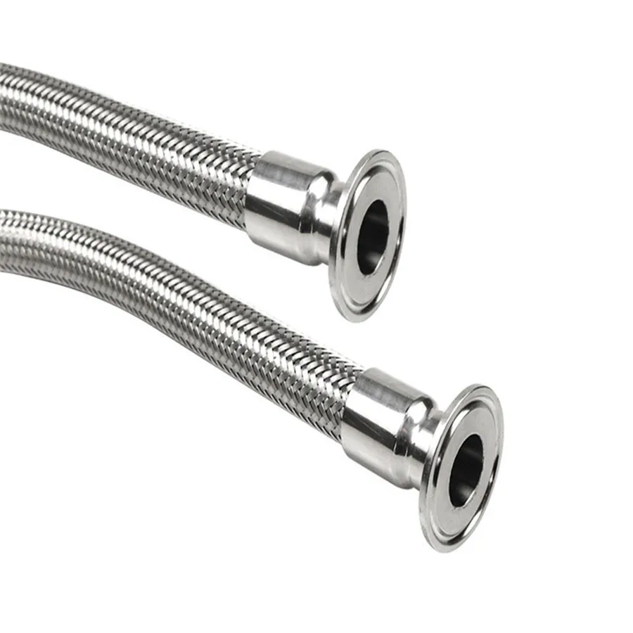 Tri Braçadeira para Homebrew Sus304 Tubo Macio Trançado Tubulação do od 500 mm 1000 mm 1500 mm 2000 mm 19 mm 25 mm 32 mm 38 mm 45 mm 15 2