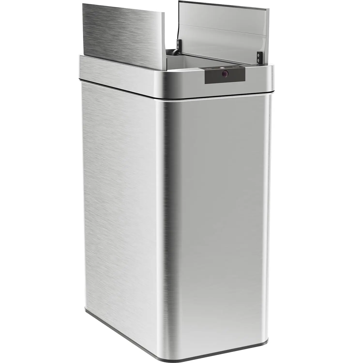 13 Gallon Automatic Trash Can for Kitchen-Stainless Steel Garbage Can with No Touch Motion Sensor Butterfly Lid and Infrared T