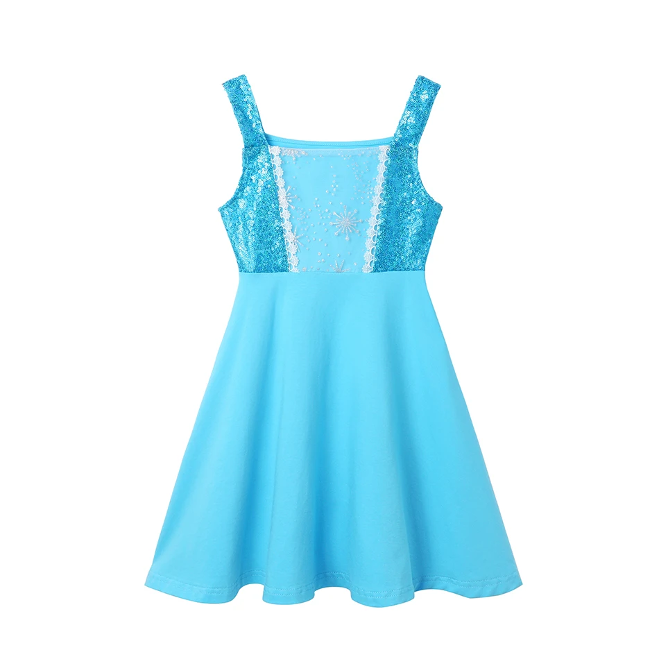 thumbnail image 1 of Vestido de estilo princesa para niñas, ropa informal de algodón con dibujos animados, ropa de cumpleaños para niñas de 2 a 8 años, 2024, 1 of 5