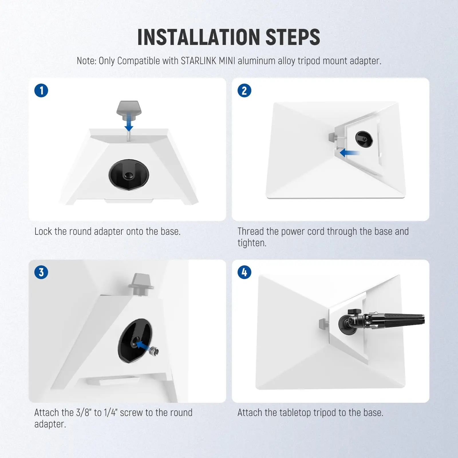 NEEWER Adaptateur De Trépied Compatible Avec Starlink Mini