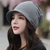 New Fashion Hat Women Solid Casual Plait India Hat Muslim Ruffle Cancer Chemo Hat Beanie Scarf Turban Head Wrap Cap 3