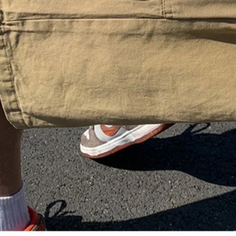 Men's 2024 Summer New Patchwork Elasticized Drawstring Pockets Fashion Solid Color Letters Loose Comfortable Casual Shorts